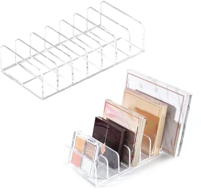 JHUBERS- Make-up Organizer - 7 Compartimenten - Draaibaar - Transparant - Waterdicht - Hoogwaardige PS Kunststof - 17 x 12,5 x 4,3 cm - Makeup Organizer