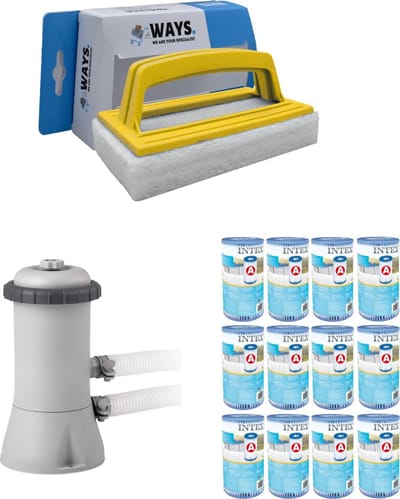 WAYS - Zwembad Onderhoud - Intex Filterpomp 28604GS & 12 Intex Filters Type A