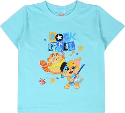 Mintgroen jongens T-shirt 44 Cats