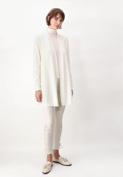 Perfect Line Cashmere - Lace T-Shirt lange mouwen - L - Black