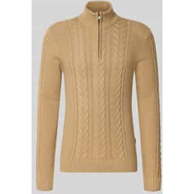 Gebreide pullover met ritssluiting, model 'BASIM'