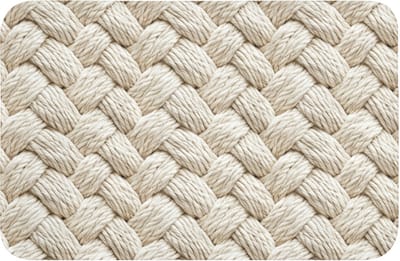 WC mat 60x40 cm - Antislip - Touw - Gebreid - Beige - Toiletmat - Vloermat - Douchemat - Toilet tapijt - Toiletmatten