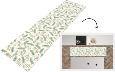 Keukenloper - Loper keuken - Kerst - Patronen - Takken - 200x50 cm - Keukenloper vinyl