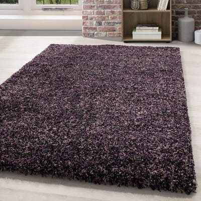 Flycarpets Lorium Vloerkleed - Paars / Grijs - Hoogpolig - 240x340 cm
