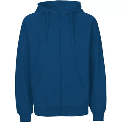 Fairtrade Men's Zip Hoodie met capuchon Royal - S