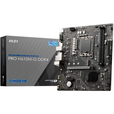 MSI PRO H610M-G DDR4 - Moederbord - micro ATX - LGA1700 Socket - H610 Moederbord - Intel H610 - Intel LGA1700 - DDR4 RAM - Micro-ATX