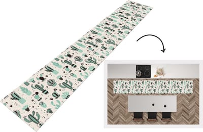 Keukenloper - Loper keuken - Patroon - Cactus - Pot - 300x50 cm - Keukenloper vinyl