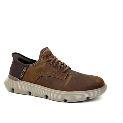 Skechers - maat 44- Slip-ins Garza - Gervin - Heren Instappers - Bruin