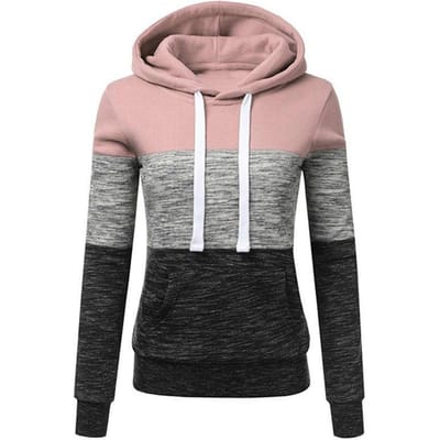 Veste à capuche épaisse à manches longues pour femme, veste ample avec coutures, couleur unie, pour étudiante, automne et hiver S gray
