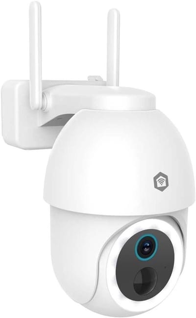 Draadloze Buitencamera - Beveiligingscamera Buiten - Woning Beveiligen - 360 Graden Draaibaar - 3MP 1296p Resolutie - Wit