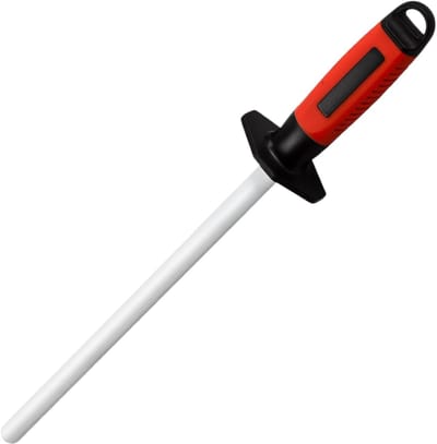 Keramische slijpstaaf voor keukenmessen, 39 cm, korrel 400/1000, diamantslijper voor perfecte scherpte en precisie, ideaal voor hobbykoks en professionals
