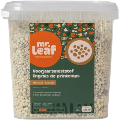 Mr Leaf Gazonmest Voorjaar - Grasmat Meststof - 5kg (100m²) - Langwerkende Voeding - Snel Groen Gras - Professioneel Resultaat