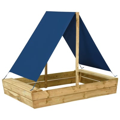 vidaXL Zandbak met dak 160x100x133 cm geïmpregneerd grenenhout - Zandbak - Zandbakken - Speelgoed Zandbak - Speelgoed Zandbakken