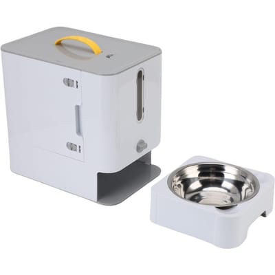 Contenant à nourriture pour animaux multifonctionnel Distributeur de nourriture pour chat Station d'alimentation Rangement des friandises pour