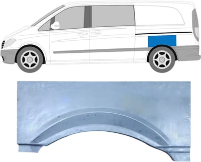 Reparatiepaneel achterspatbord voor Mercedes Vito W639 2003-2014 / Links