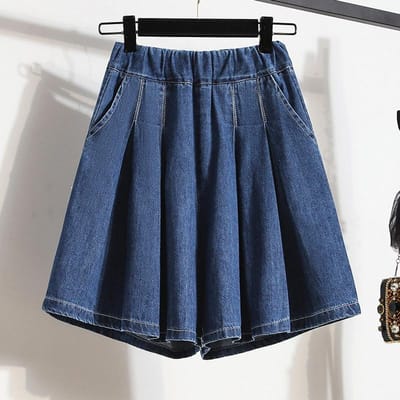 Grote Maat Ijszijde Shorts Nieuwe Hoge Taille Zomer Dunne Dikke MM Slanke Wijde Pijp Casual Broeken en Rokken voor Dames S black