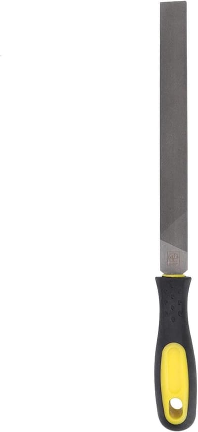 Stalen Vijl - Metaalvijl Handvijl - Metaal Bewerken - Ergonomisch Handvat - 20 cm - Grijs