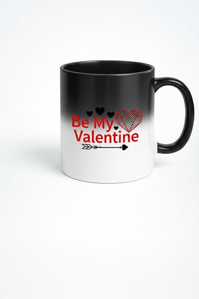 Magic Mok Be My Valentine | Warmtegevoelige Mok met Hartjes | Uniek Valentijn Cadeau