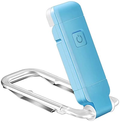 Bookmark Light - Boeklampje - Oplaadbaar - LED-leeslampje - USB Mini - 3 kleuren licht - Opvouwbaar - Leeslampje voor naast het bed - Ideaal voor studeren of voor het slapengaan - blauw