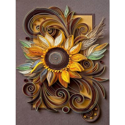 Peinture de diamant Floral, mosaïque de diamant, point de croix, strass, broderie de fleurs artistiques avec Kits de diamants 20X30CM beige