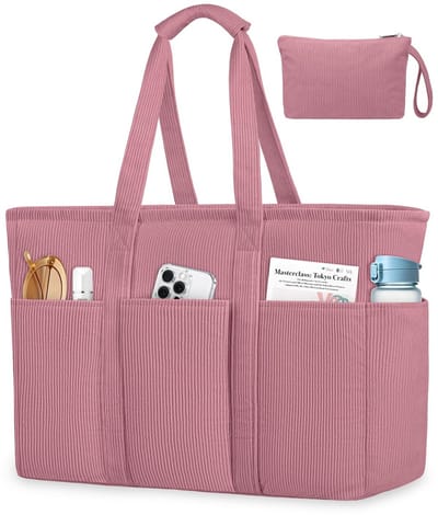 Dailygoods- Strandtas XXL - Waterdichte Strandtas - Dameshandtas met Ritssluiting - 45L Capaciteit - 12 Vakken - Duurzaam en Scheurvast - Handtas