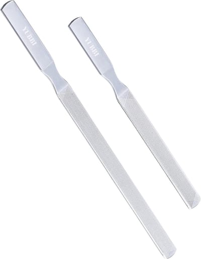 YUBBI 2 Stuks Professionele Nagelvijlen - Nagelvijl - Nail File - Diamand Grit - Zilver