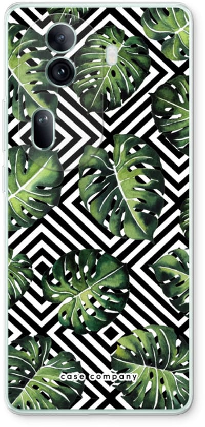 Case Company® - Hoesje geschikt voor Oppo Reno 11 Pro hoesje - Geometrische jungle - Soft Cover Telefoonhoesje - Bescherming aan alle Kanten en Schermrand