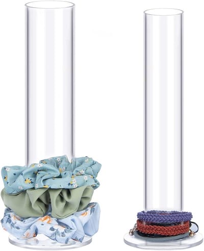 Acryl Scrunchie Houder en Organizer voor Haarbanden, Armbanden en Horloges - 2 STKS