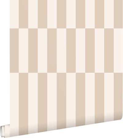 ESTAhome behang strepen beige - 53 cm x 10.05 m - 131211
