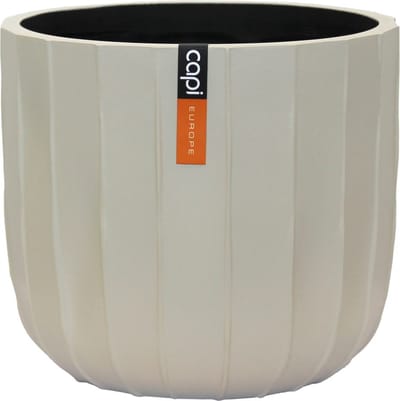 Capi Europe - Bloempot bol Craft - 9x8 - Beige - Opening Ø7 - Bloempot voor binnen - 5 jaar garantie - BCRBG139