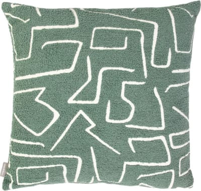 Roy chenille jaquard kussen thijm groen 45x45cm