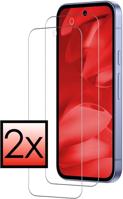 Screenprotector - 2 Stuks - Geschikt voor Google Pixel 9a - Extra Sterk - Beschermglas - Gehard Glas - Tempered Glass - Screen Protector - Bescherm Cover