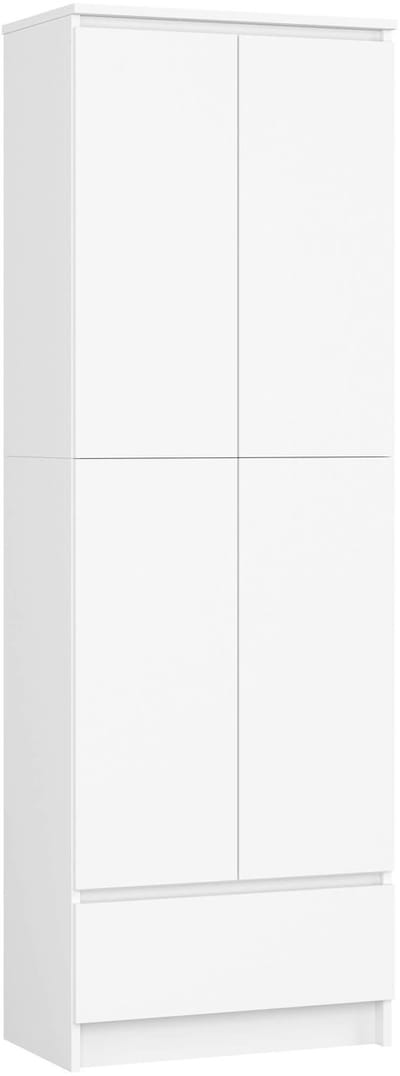 Kantoorkast R60 met 4 Deuren en 1 Lade / AKORD Furniture Factory / Wit / 60 x 180 x 35 cm