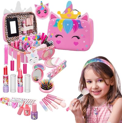 MKSS® Make up Koffer Meisjes - Kinder Speelkoffer met Inhoud - Make upset voor Kinderen - Roze - Voor jouw Prinsesje