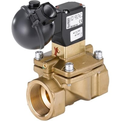 Magneetventiel G1 1/2'' NC Messing FKM 0.2-10bar/3-145psi 230VAC/DC Anti-Waterslag ATEX 5282 355088