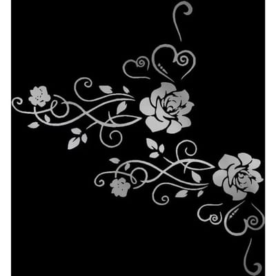Auto Mooie Bloemen Stickers, Motorfiets Rozen Stickers, Elegantie, Auto-accessoires, Krasbedekking, Stickers Longest side25cm