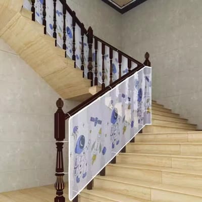 "2 Meter" Kinder Veiligheidsnet voor Trap & Balkon – Nylon Beschermnet – Binnen & Buiten – Duurzaam en Wasbaar – Valbeveiliging voor Baby’s & Peuters
