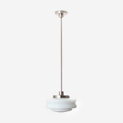 Hanglamp Grote Tol 20's Matnikkel - Art Deco Trade