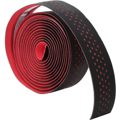 Antislip PU Racefiets Stuurtape Zacht Ademend Mountainbike Stuur Wrap(Zwart) rood