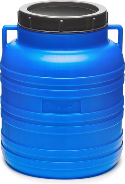 Garronda Regenton 10L kunststof vat levensmiddelcontainer van HDPE voor huis en tuin - GD-0078 Blauw