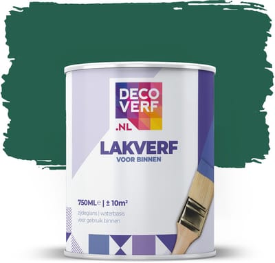 Decoverf lakverf smaragdgroen, 750ml