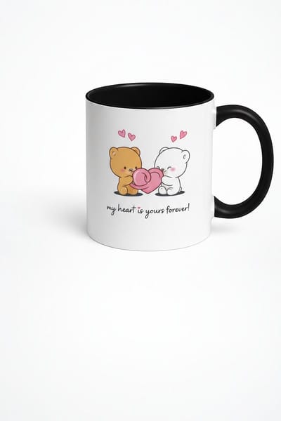 Liefdesmok met Beren en Hart - 'My Heart is Yours Forever' Romantisch Cadeau