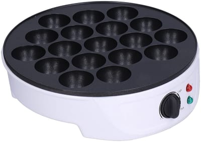 Allecto - Elektrische Takoyaki Maker - 18 Gaten - Dubbelzijdige Verwarming - Wit - Antiaanbaklaag - Voor Octopusballen - Gemakkelijk te reinigen
