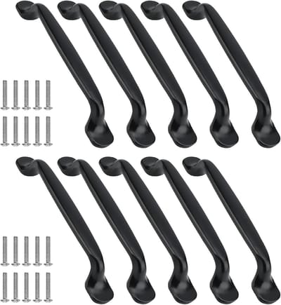 30 Pack Zwarte Keukenladen Handgrepen van Aluminium, Handgrepen voor Keukenkastjes en Deuren (Gatafstand 128mm)