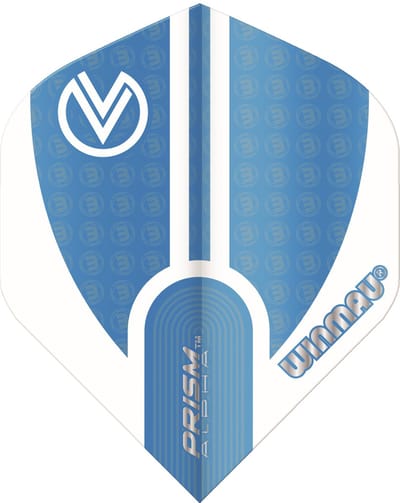 Winmau Vincent van der Voort Prism Alpha Blue & White - Dart Flights