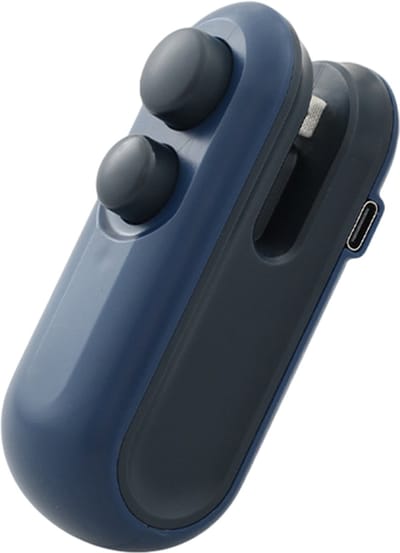 longziming -Mini Folie Sealmachine 2-in-1 – Tuitenversluiter met Snijfunctie , Handige Vacuum Sealer voor Voedselopslag en Versheid (Blauw)