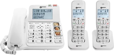 Geemarc Amplidect Combi 295 Duo vaste telefoon – 2 draadloze handsets – antwoordapparaat