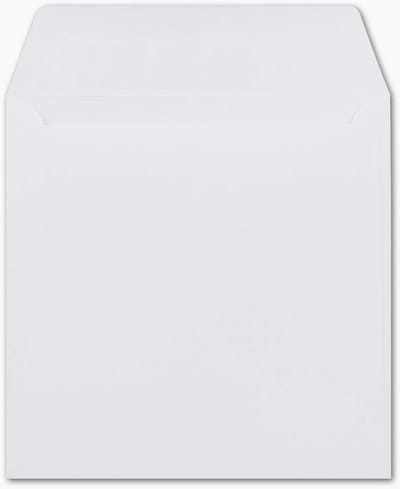 Vierkante Enveloppen Wit 15,5 x 15,5 cm - Zwaar Papier (120 g/m²) met Natte Sluiting