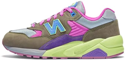 Stray Rats x New Balance 580 - Heren - Sneaker - Groen/Roze/Grijs