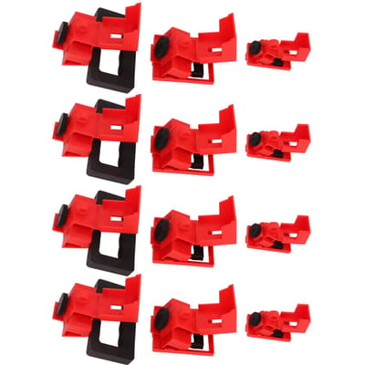 12 Stuks Enkele Pool Stroomonderbreker Lock-out Apparaat Nylon Stroomonderbreker Klem Op Lockout Tagout Kit
